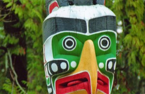 Close Up, Thunderbird House Totem Pole, Stanley Park, Vancouver